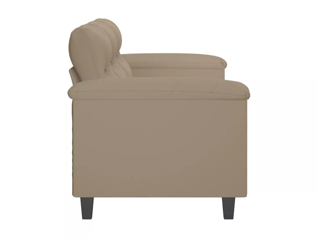 Canapé à 3 places Taupe 180 cm Tissu microfibre