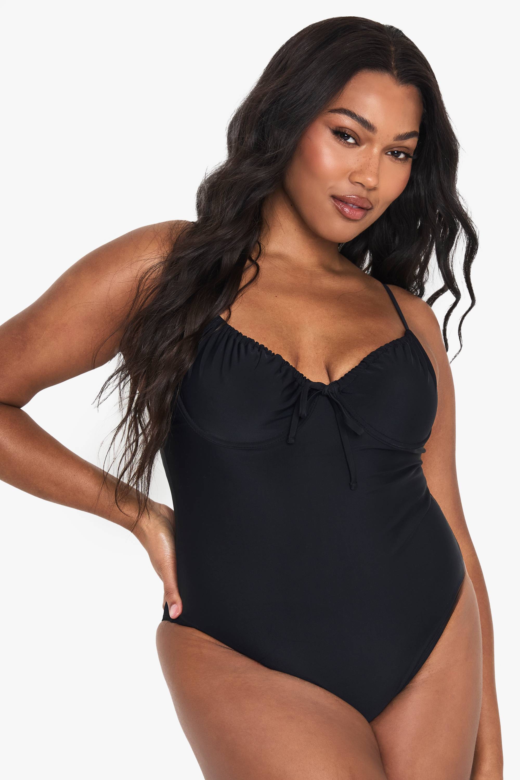 boohoo Plus Swimwear Essentials - Maillot de bain à armatures