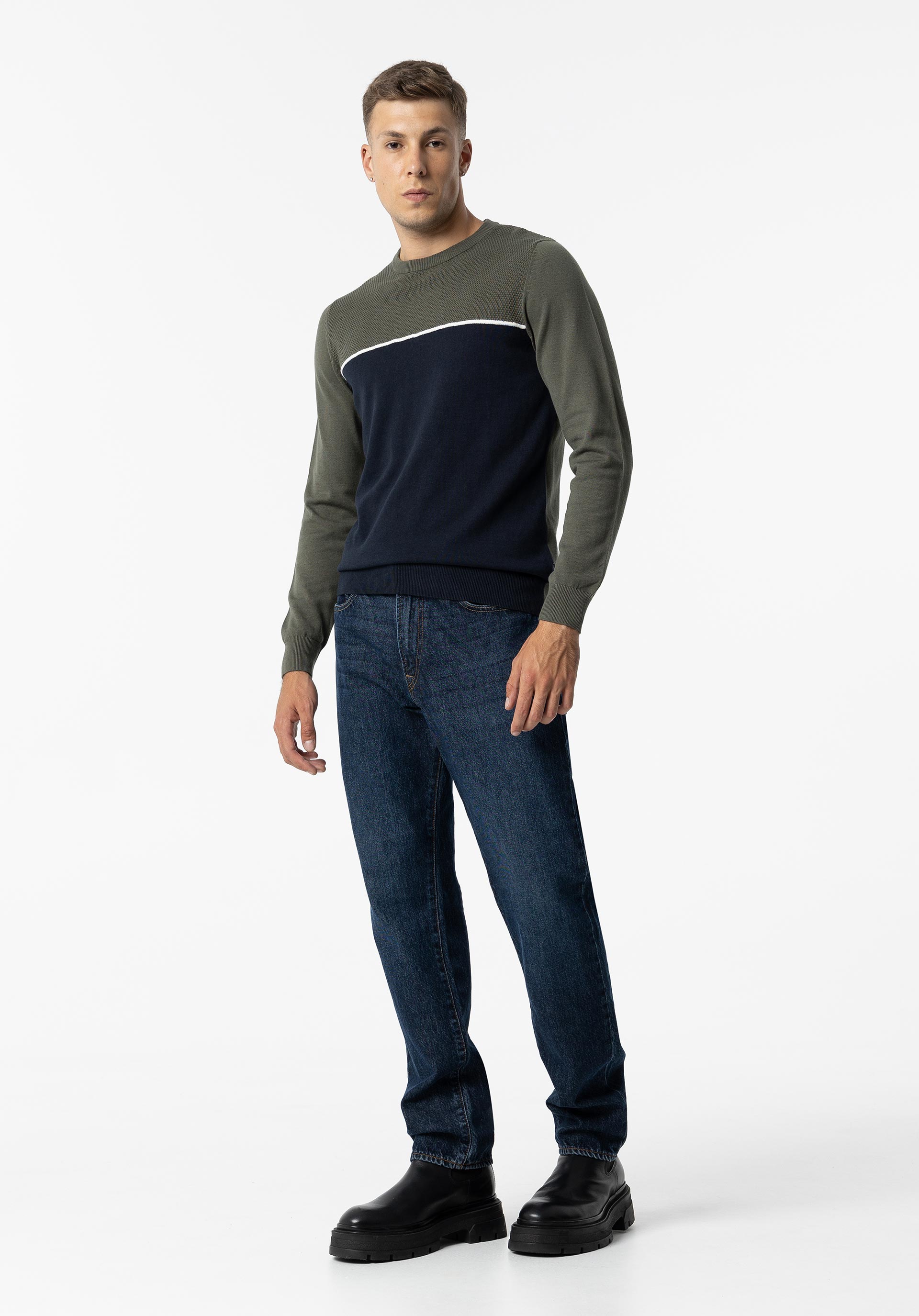 Camisola de Malha Tricolor