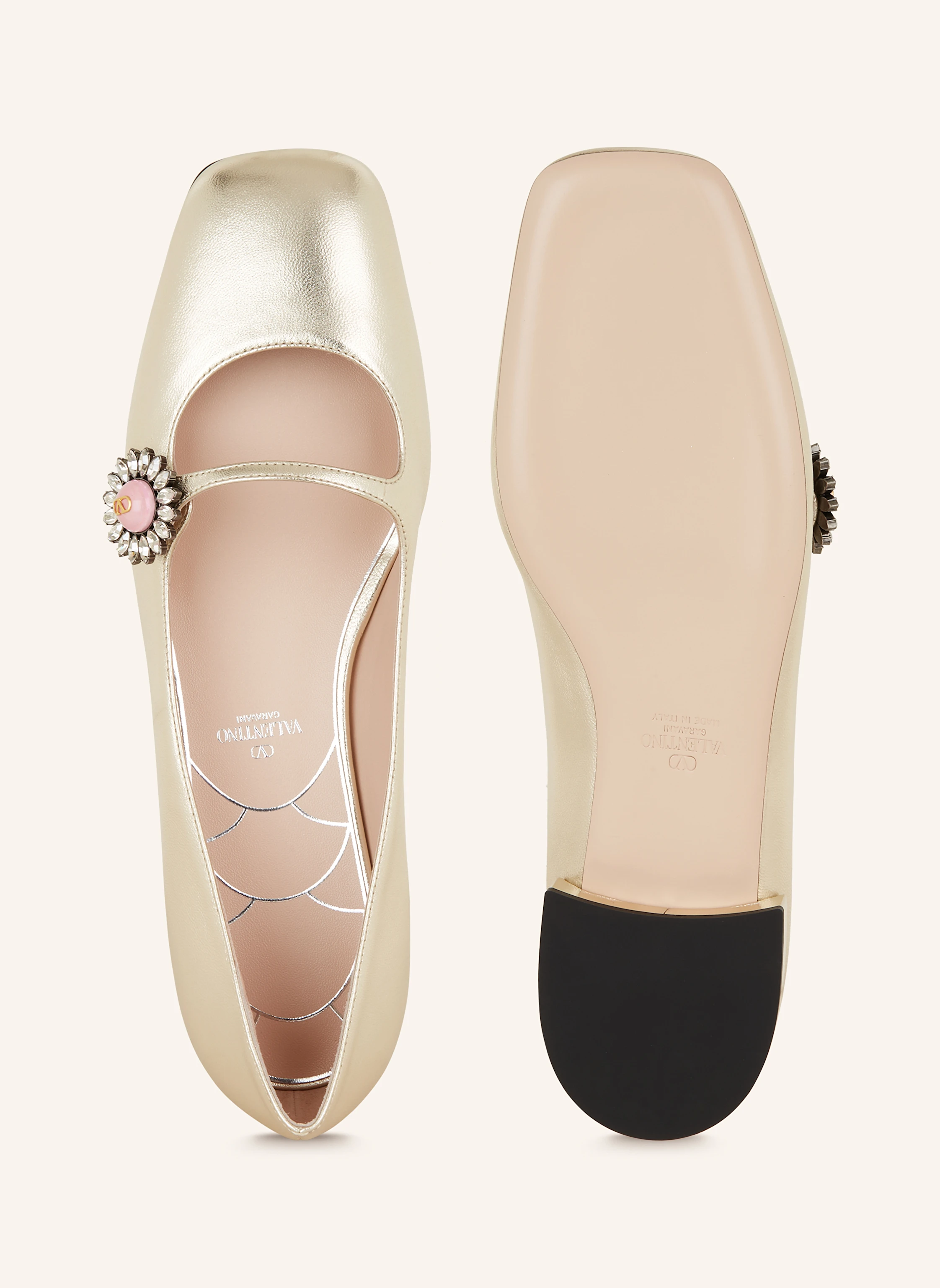 VALENTINO GARAVANI Mary-Jane-Ballerinas PRESHOES mit Schmucksteinen