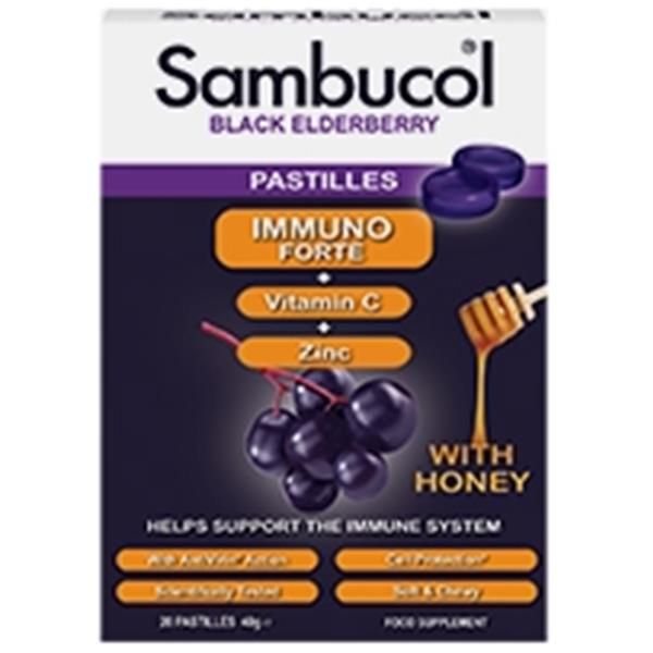 Sabugueiro Vit.C Zinco 20 Pastilhas Immunoforte