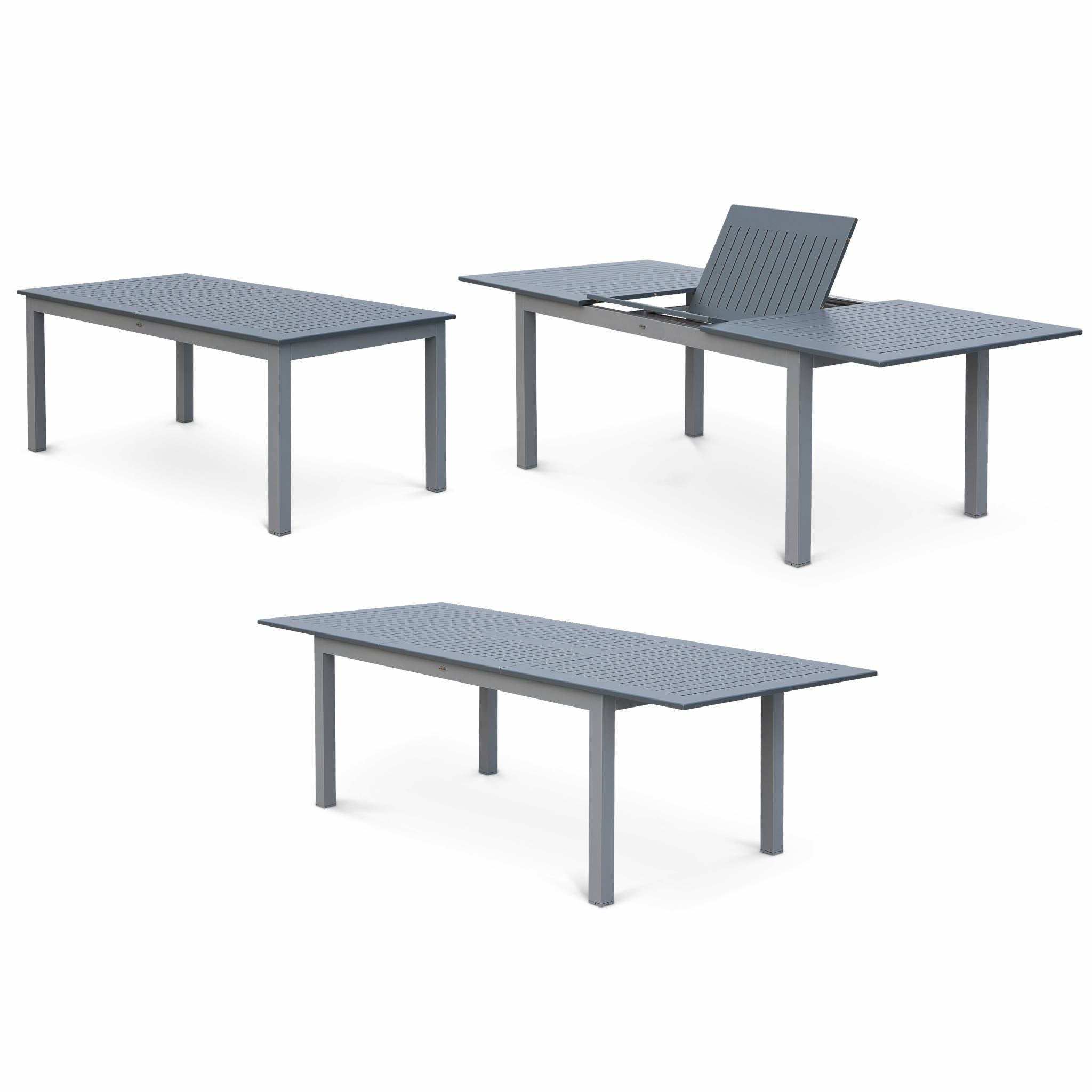 sweeek - Aluminium tuinset 8 plaatsen, uitschuifbaar