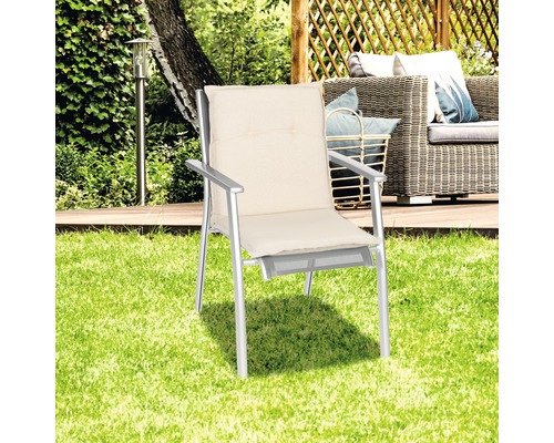 Kussen voor lage rugleuning, 98 x 46 cm, katoenmix, beige, natuurlijke afwerking