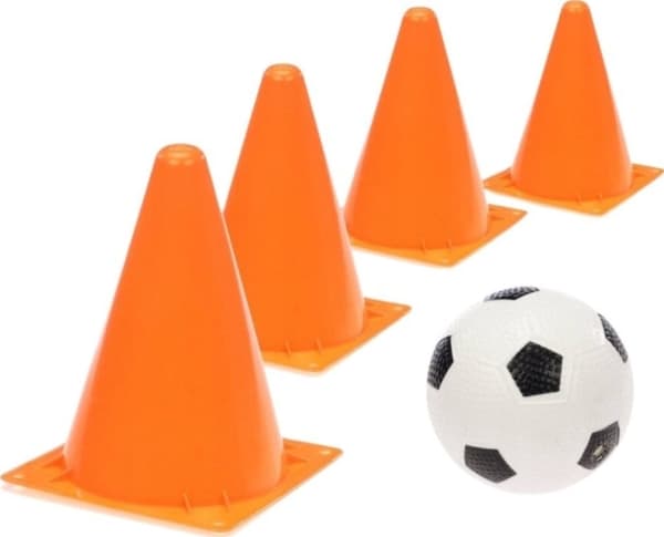 FOTBALLSETT - KEGLER MED BALL 4 stk
