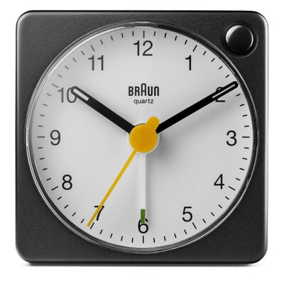 Wecker Braun, analog, Schwarz/Weiß