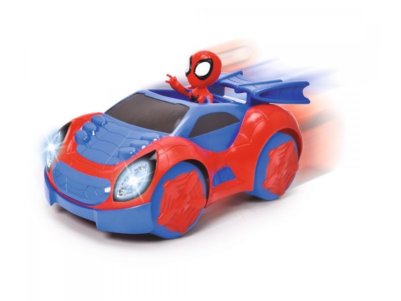Jada Toys RC Spidey Web Racer RTR, 1:18 Ferngesteuertes Auto mit Licht zu «MARVEL Spidey and his amazing friends»