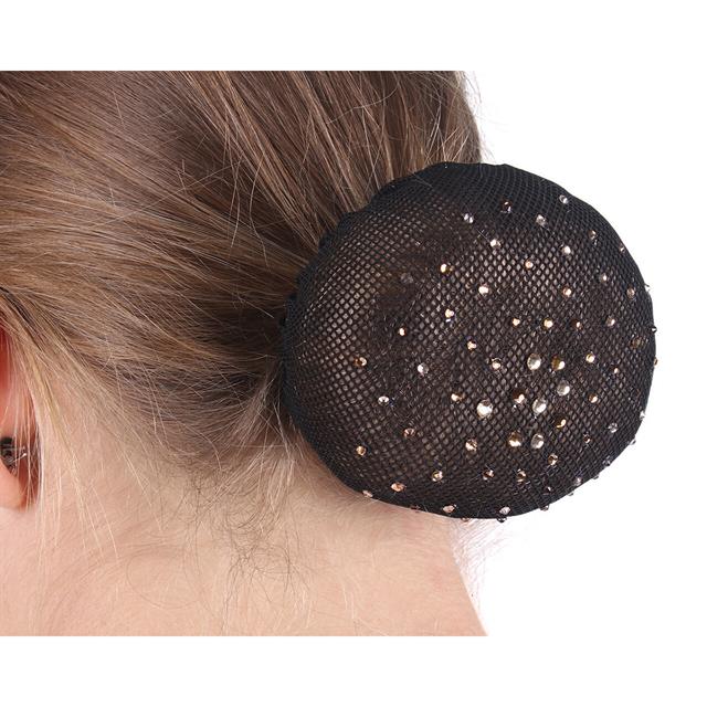 Haarnetje QHP Rhinestone Zwart-bruin