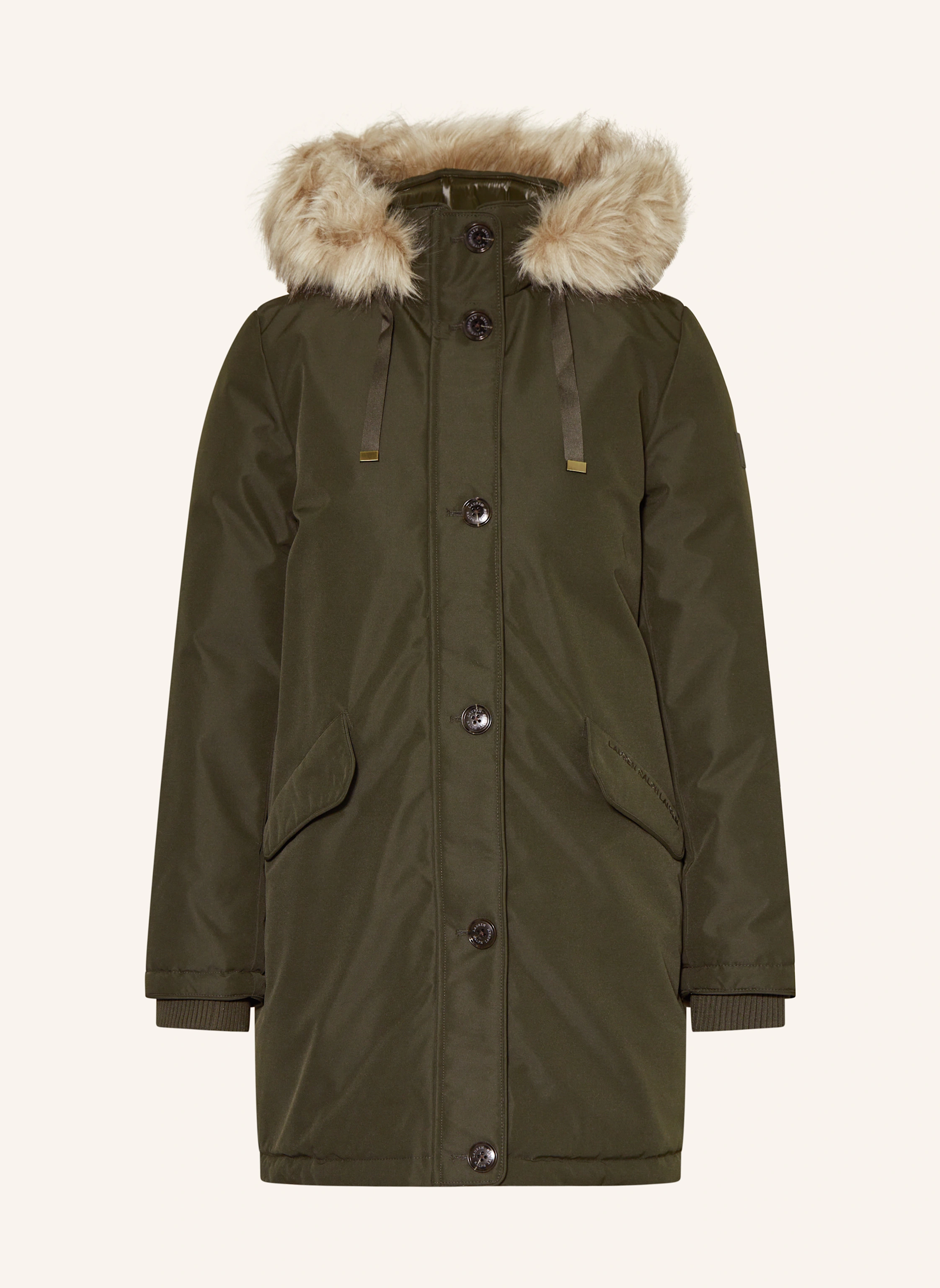 LAUREN RALPH LAUREN Parka mit abnehmbarer Kapuze und Kunstpelz