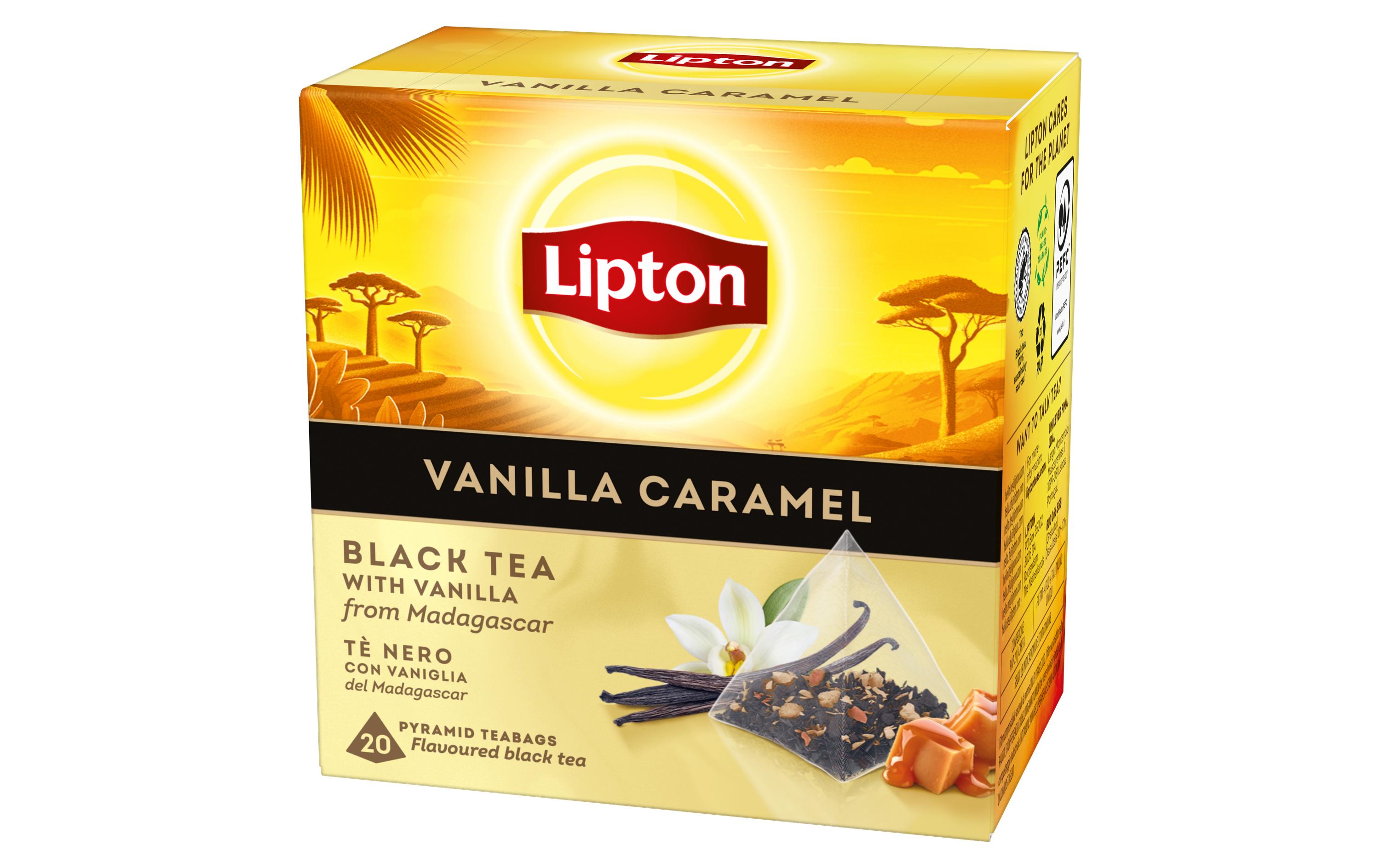 Teebeutel Schwarztee Vanilla Caramel 20 StückTee mit Vanille aus Madagaskar und Karamellflocken