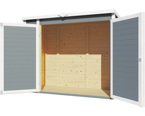 Tuinhuis/fietsenstalling/vuilnisbak Bertilo Multi-Box 3 200x82x163 cm lichtgrijs