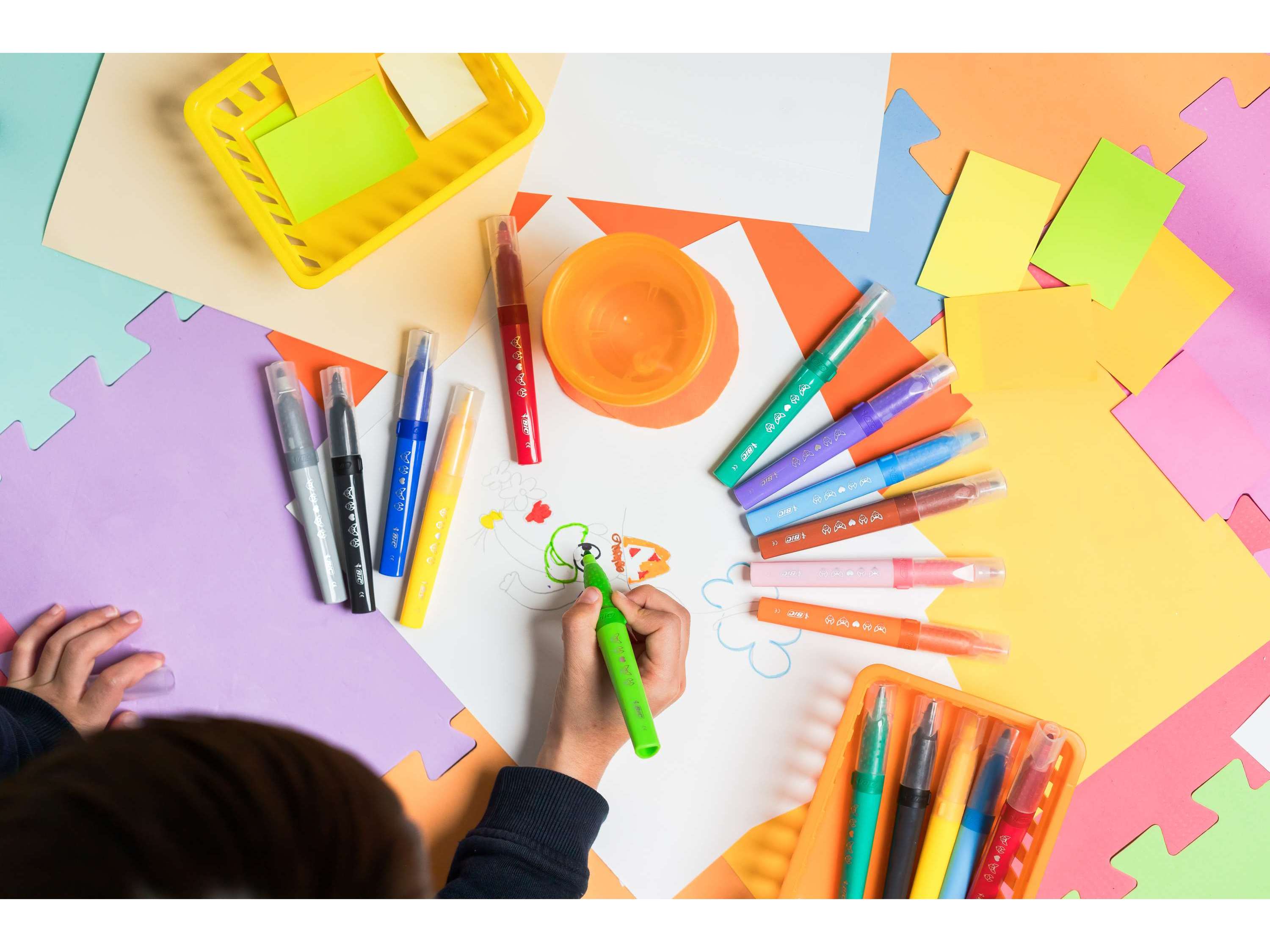 CANETAS DE FELTRO BIC KIDS CONFORT JUMBO 12 UNIDADES