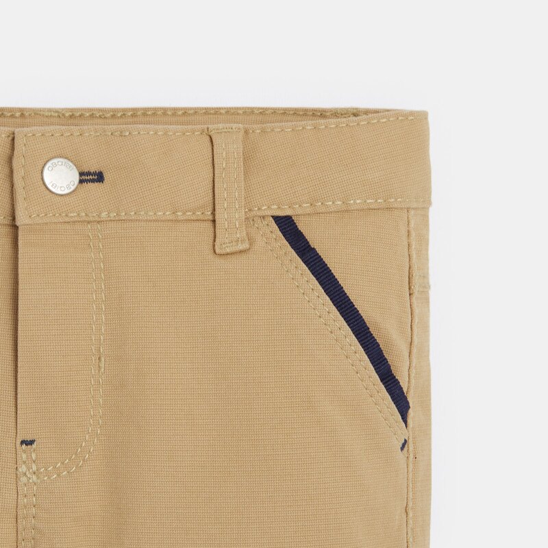 Short coton fantaisie beige bébé garçon Beige