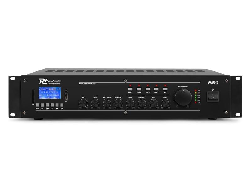 Power Dynamics Verstärker Pro PRM240 4-Zonen Mischer 6-Kanal-Mischverstärker
