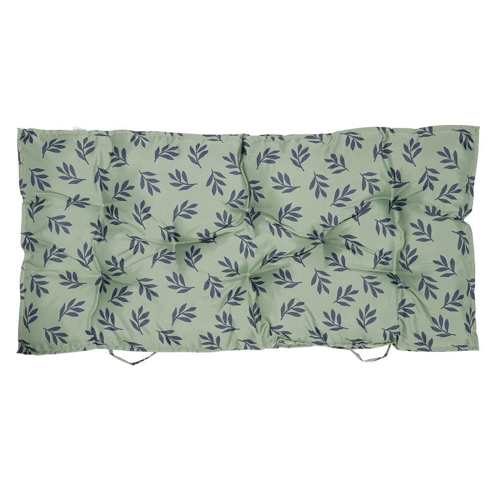 Coussin salon palette polyester motif feuillage vert et noir 120x60cm