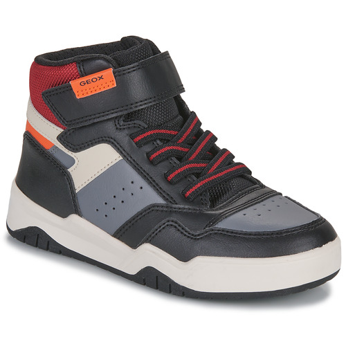 Geox - J PERTH BOY F - Noir / Gris / Orange
