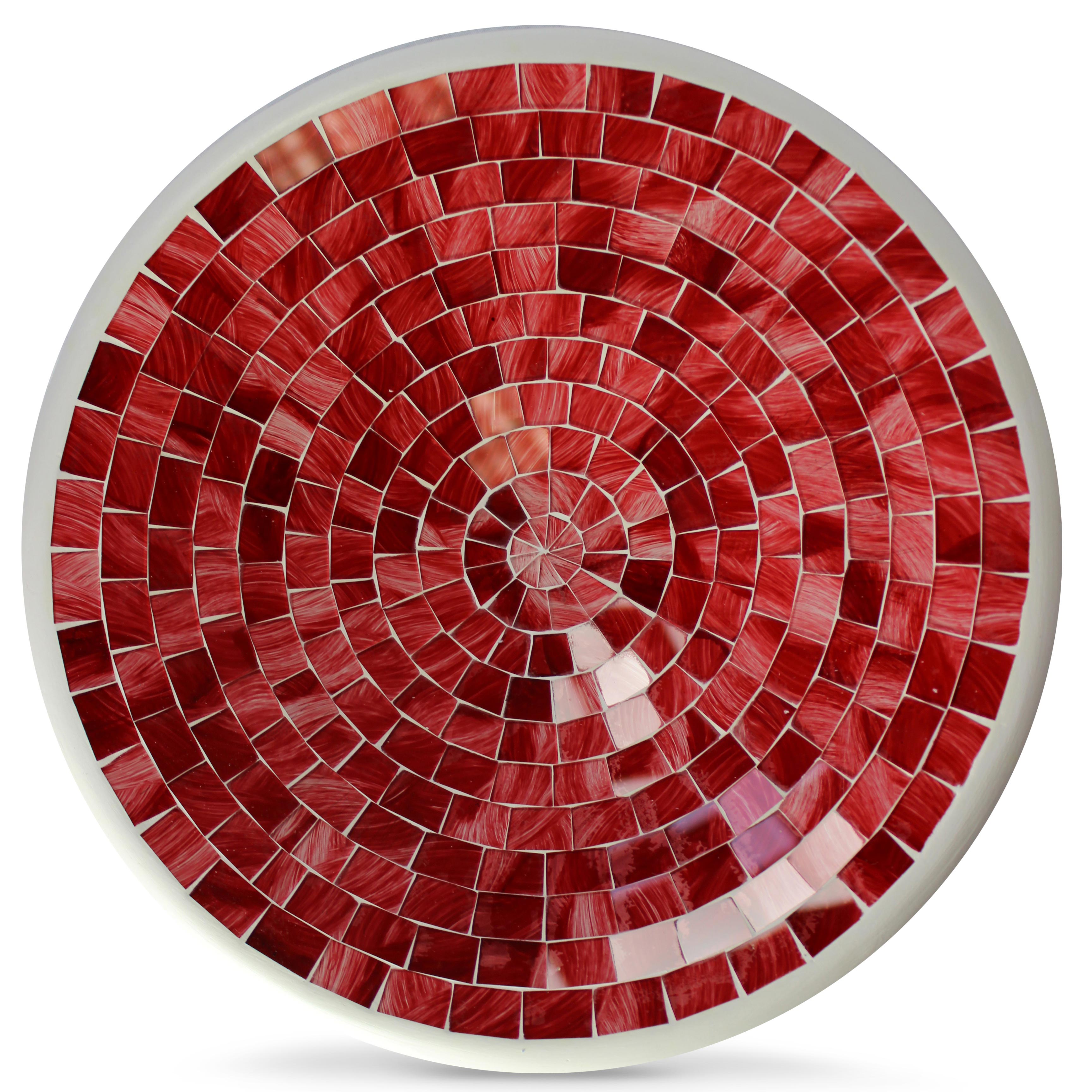 Glasmosaikteller, rot von fischer's lagerhaus
