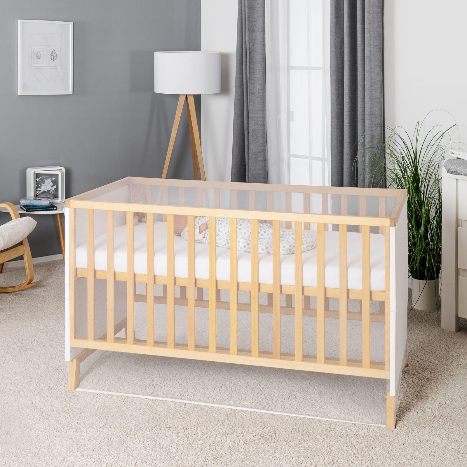 BitSafe Kinder Bett Insektenschutz Reisebett Moskito Netz Mücken Schutznetz (R87040) - Weiss