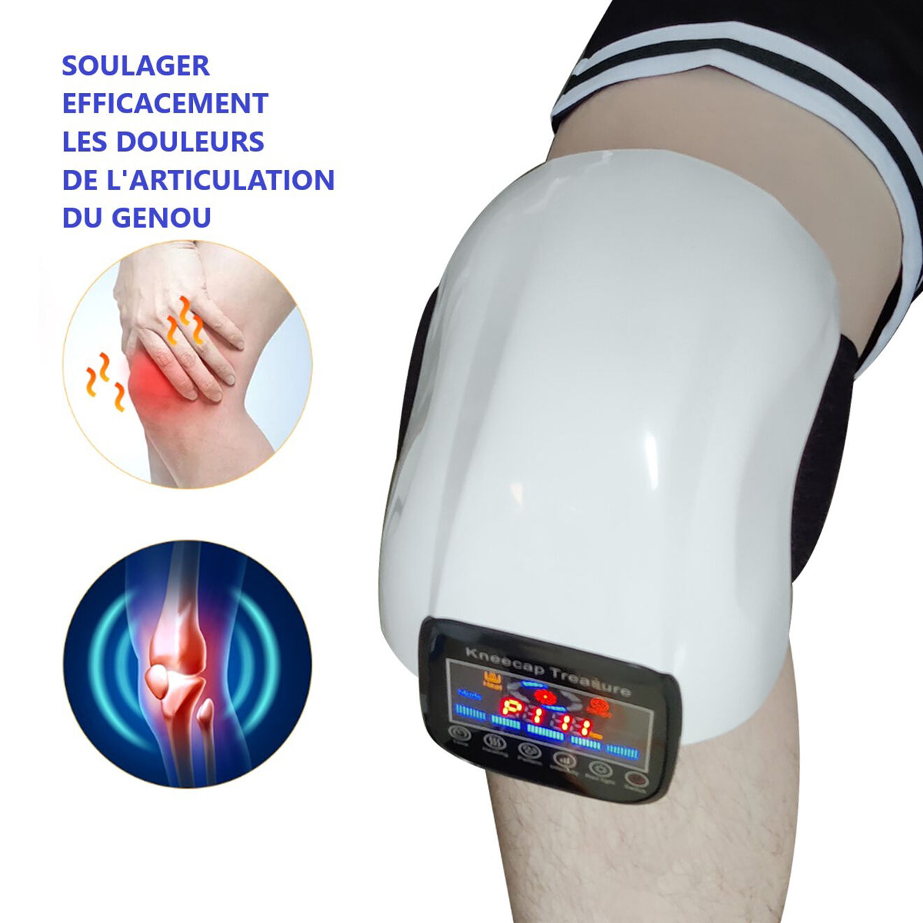Onamaste Masseur physiotherapie pour genou blanc