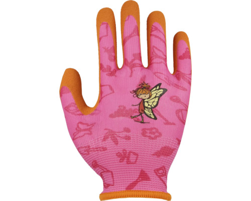 Kinderhandschoen Floralie maat 6 oranje roze