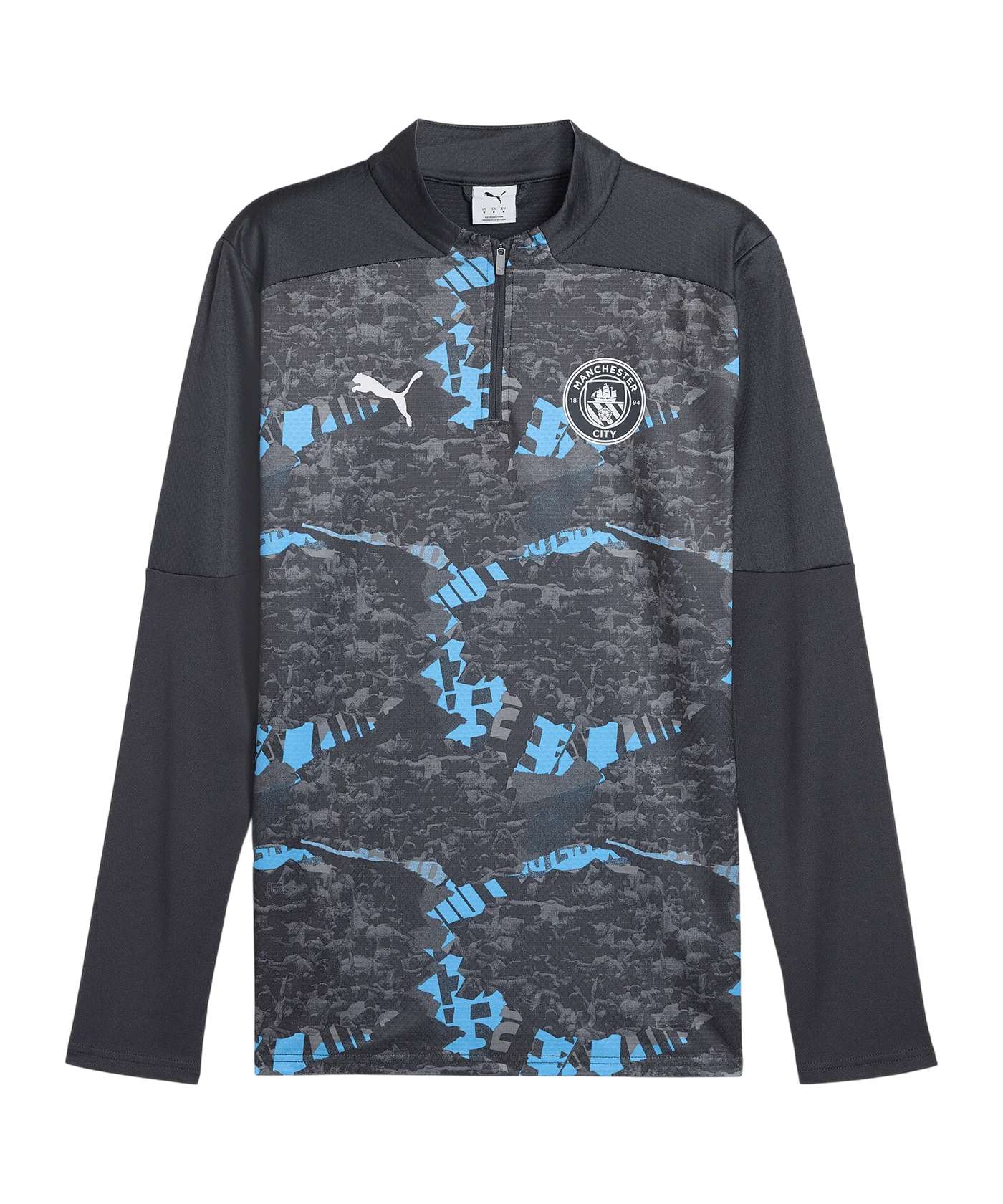 PUMA Manchester City Prematch 1/4 Zip Sweatshirt 2024/2025 Grau F74