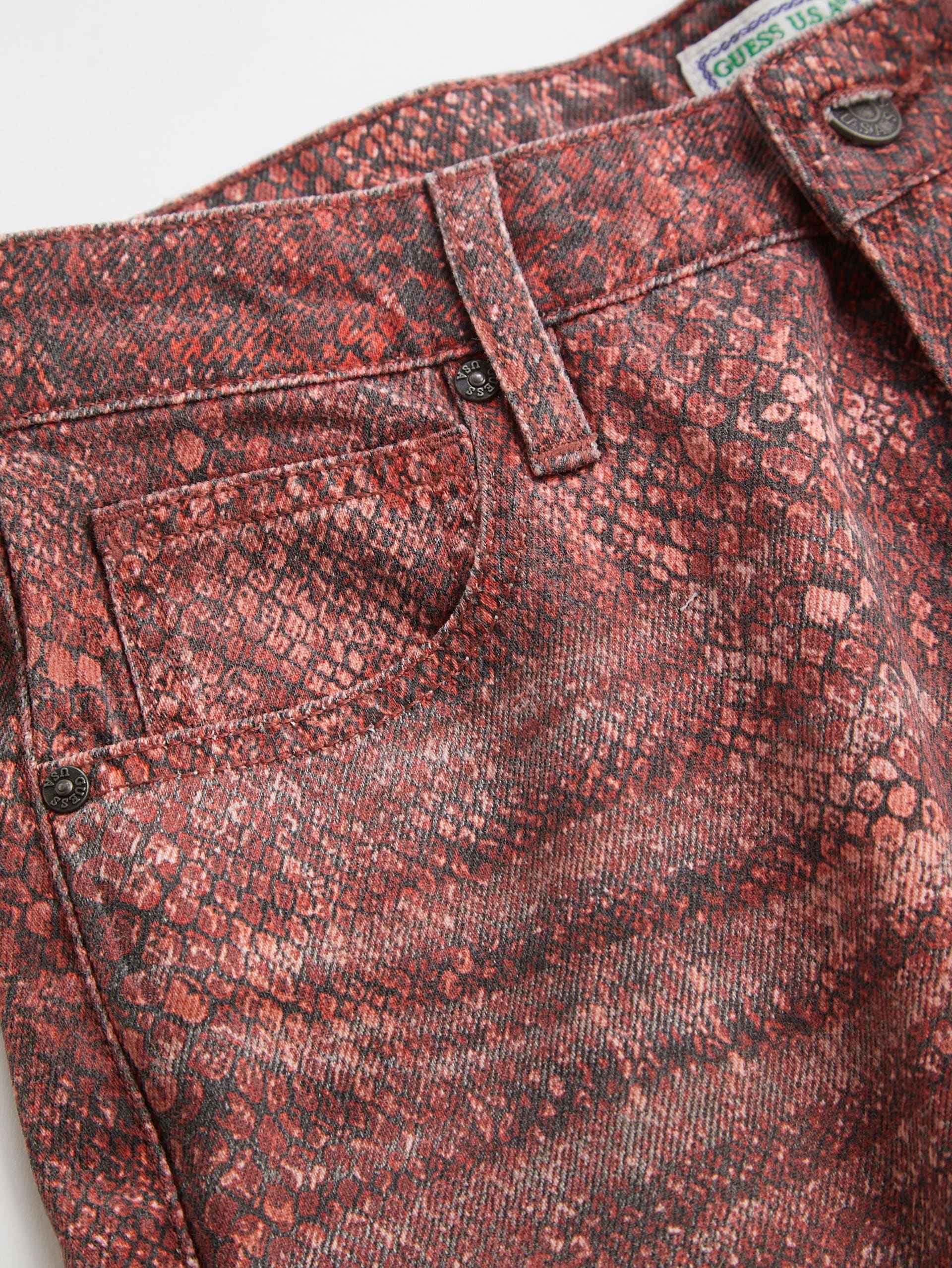 calça reta estampada