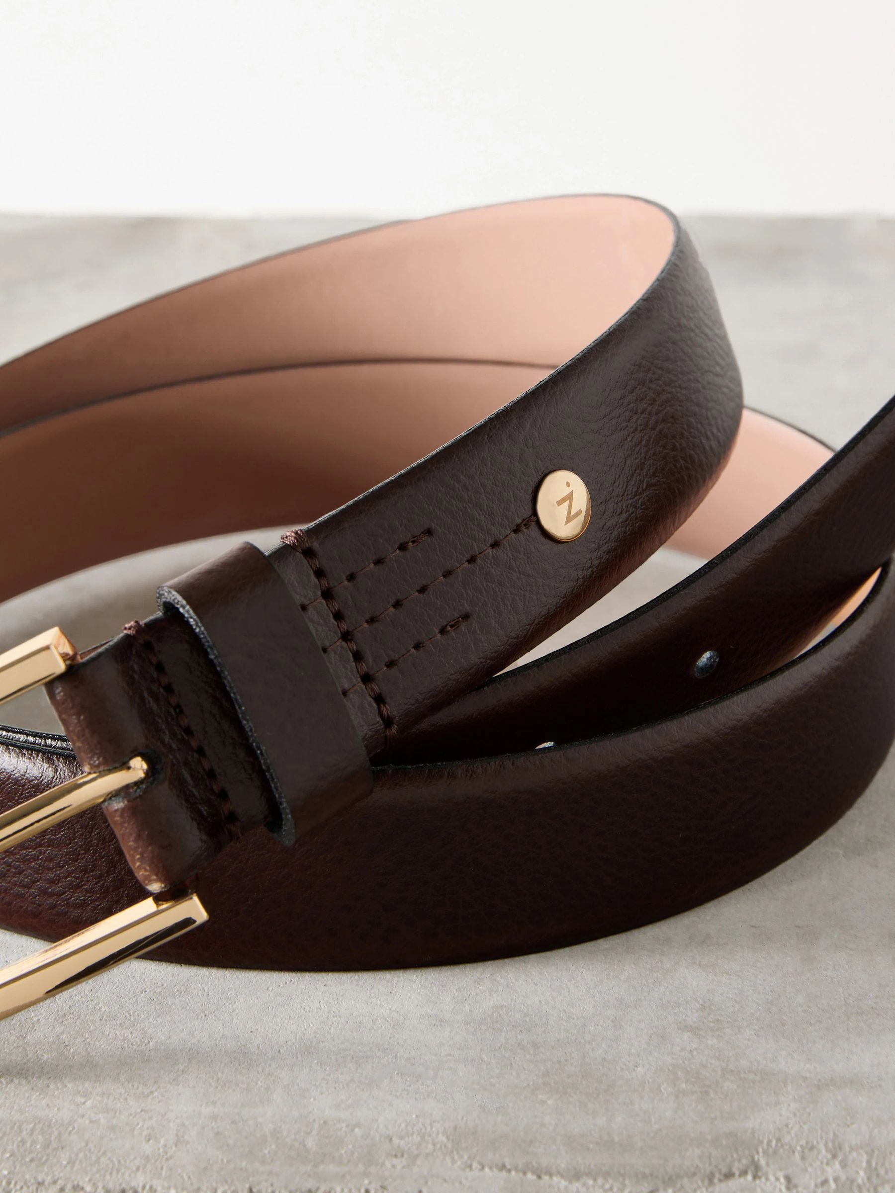 Chocoladebruin - N. Premium riem van Italiaans leer