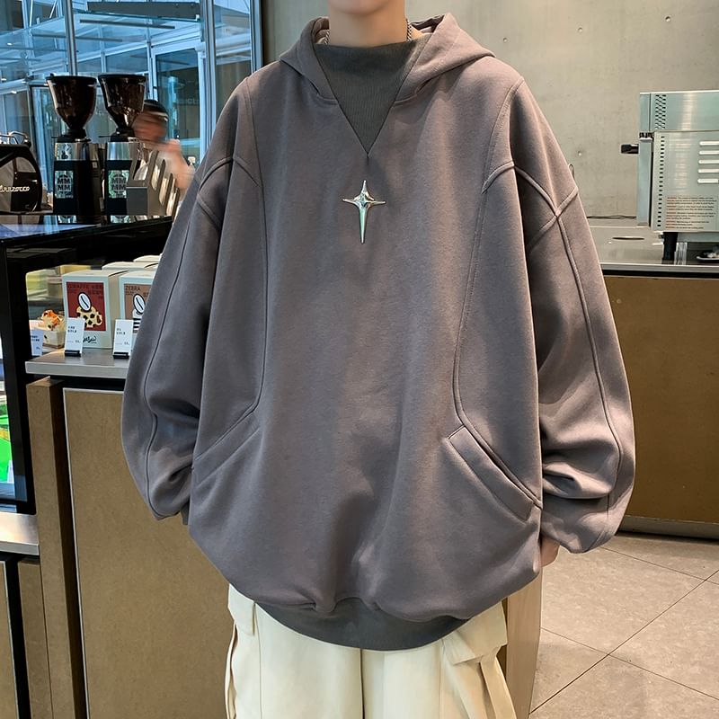 Bay Go Mall - Hoodie met opstaande kraag en sterrendetail