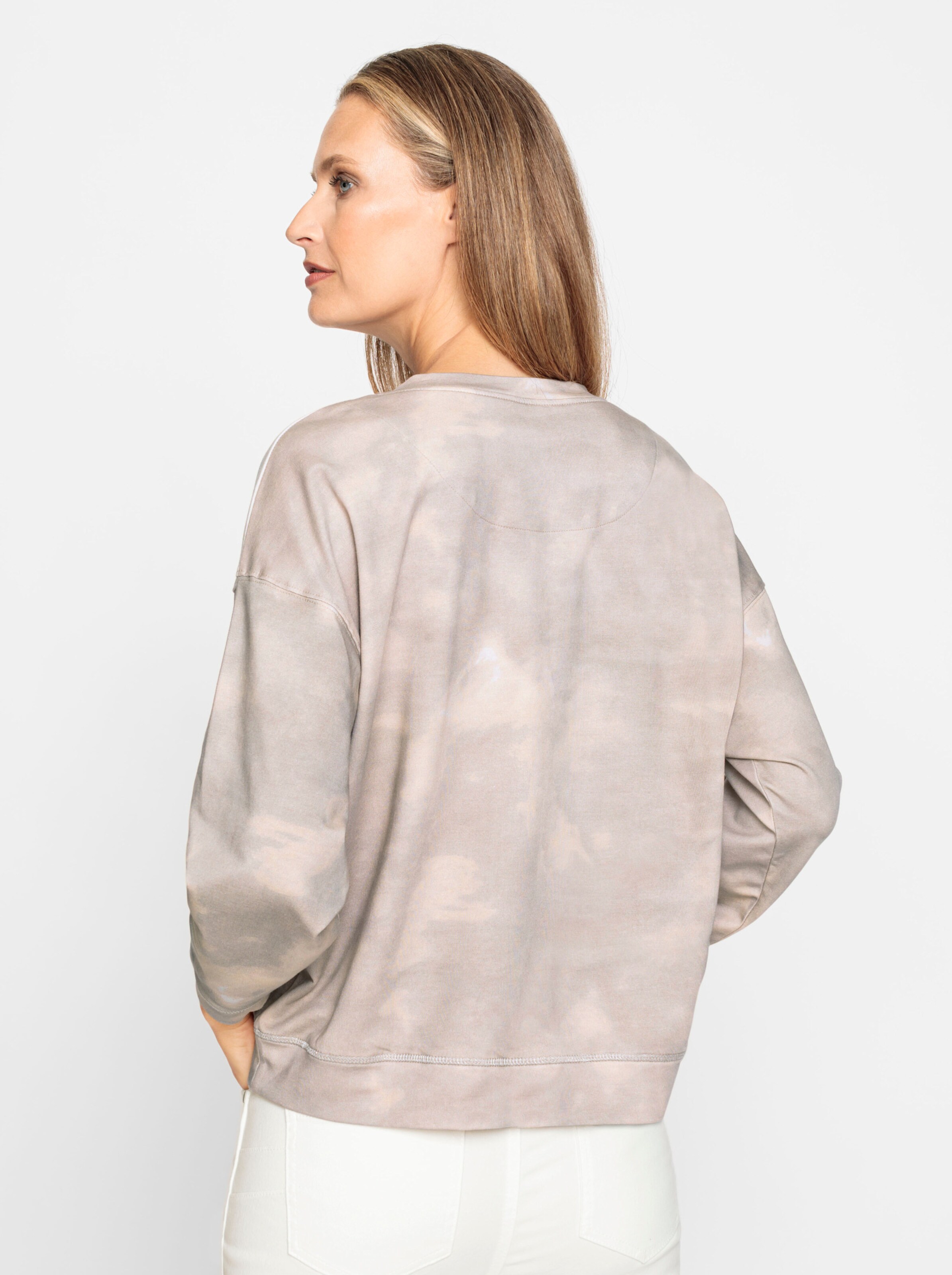 heine Sweatshirt in ecru-sand-bedruckt