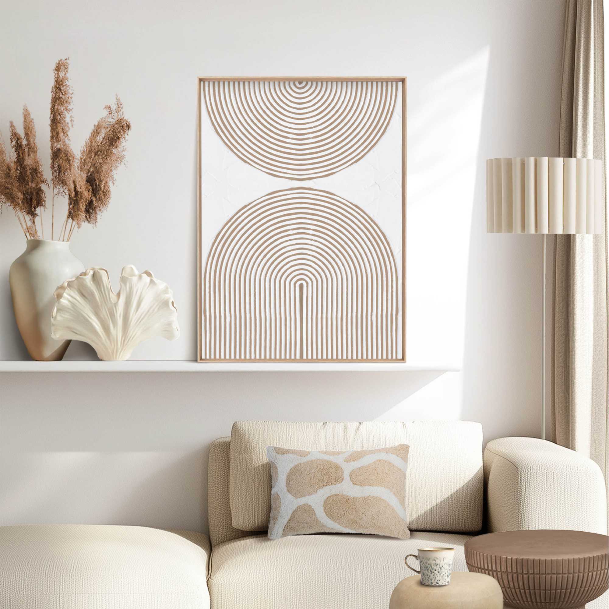 Reinders - Bows 3D Art Schilderij - 70 x 50 cm - Tinted Beige