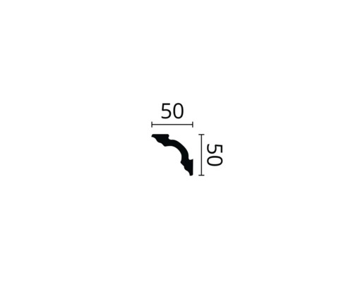 Binnenhoek voor sierlijst D8, beenlengte 19 cm