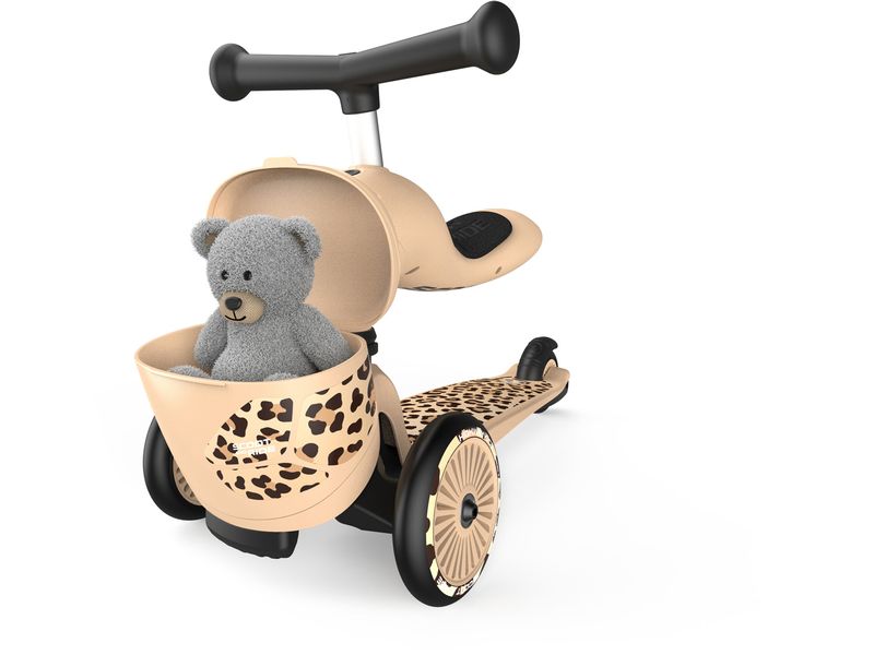 Scoot and Ride Scooter Leopard Beige Scooter mit Sitz