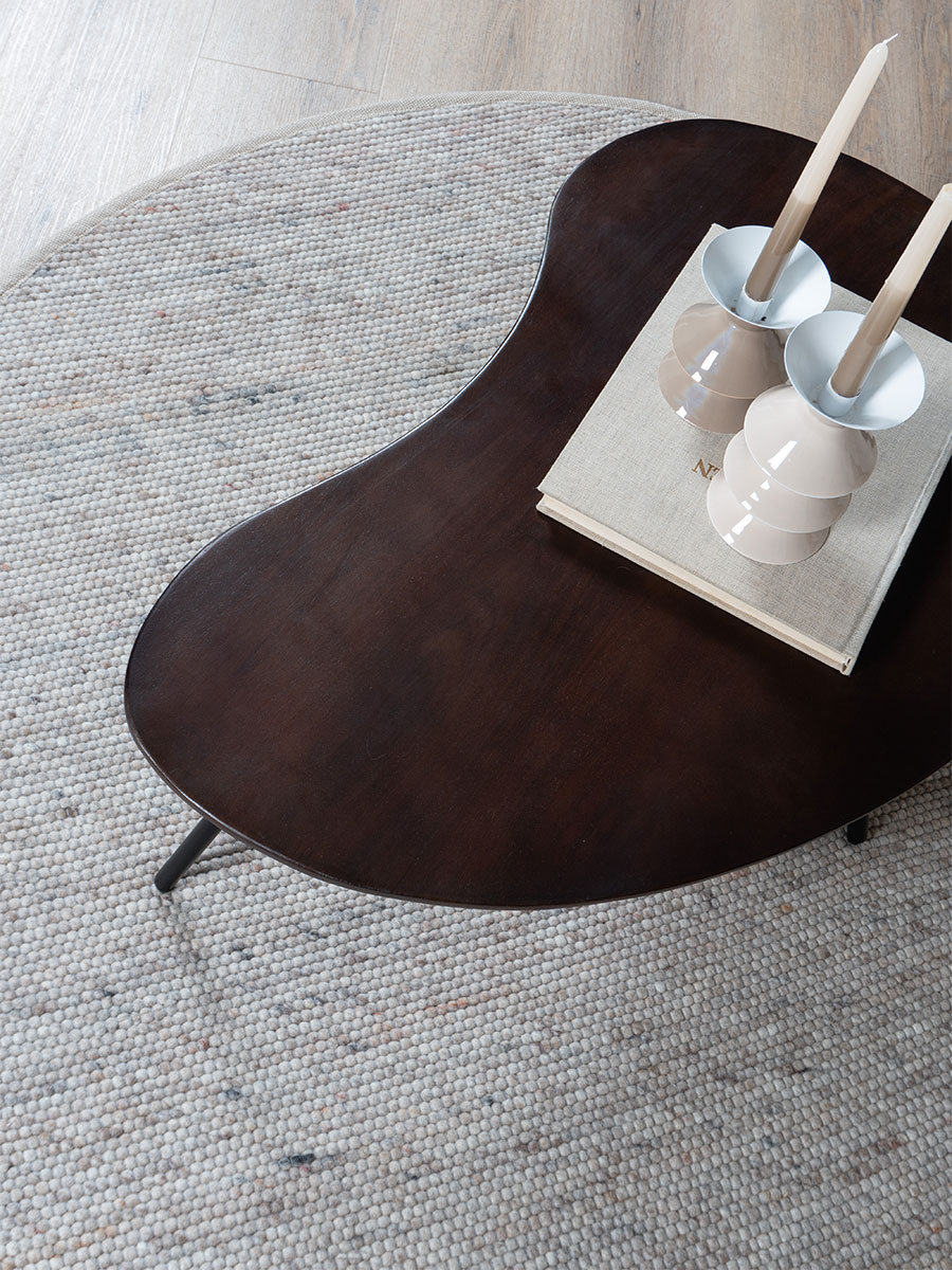 Vloerkleed Scott Donker Beige Rond ø160 cm