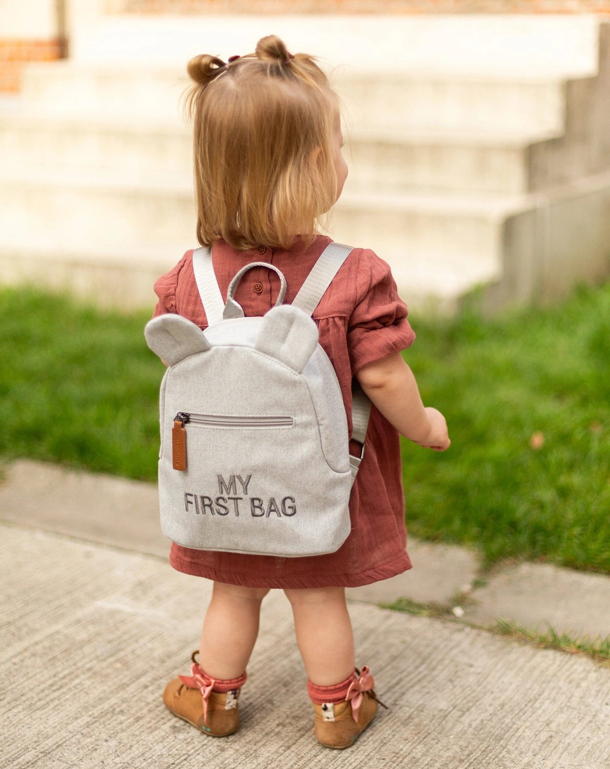 Kinderrucksack MY FIRST BAG (20x8x24) in canvas grau