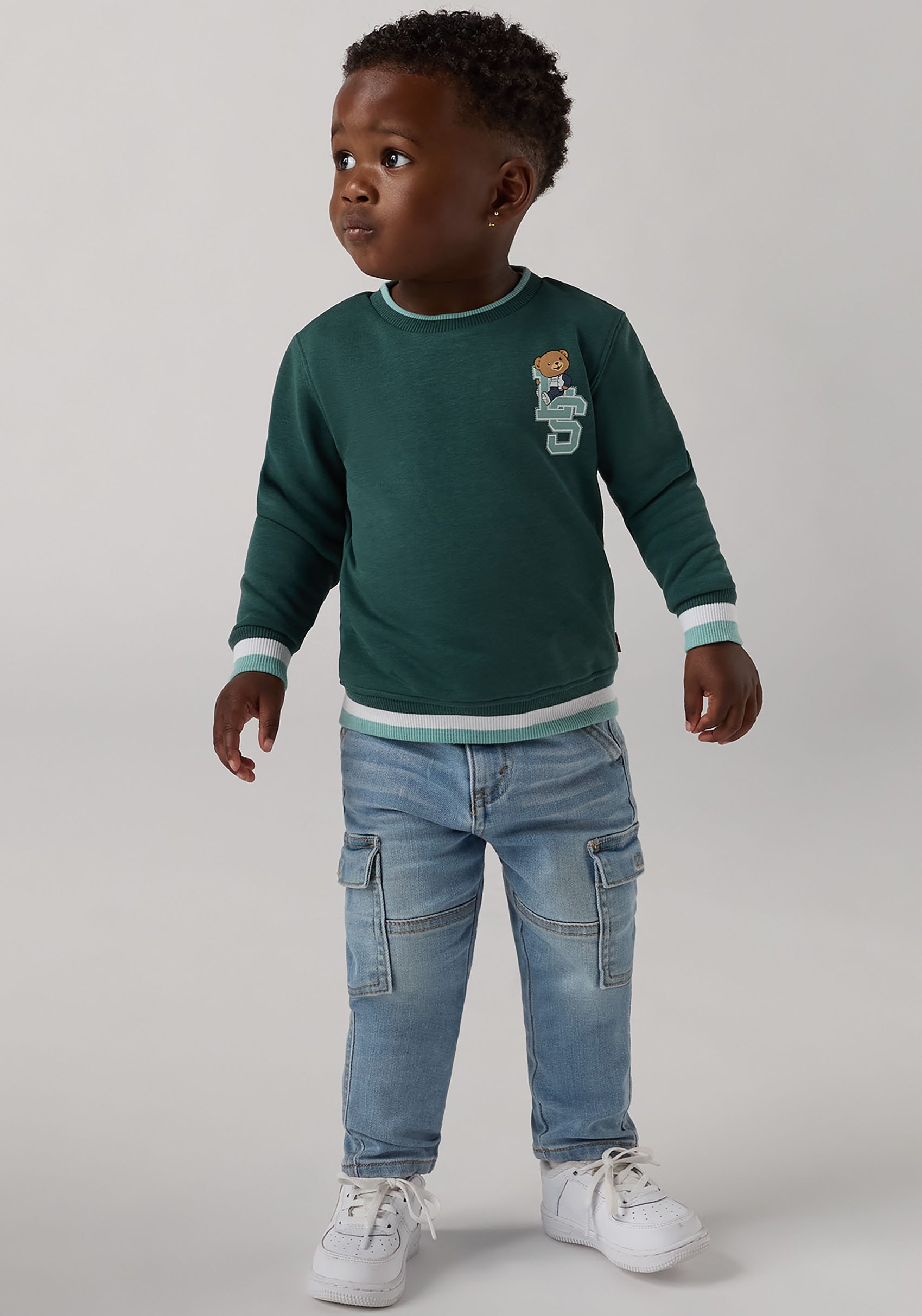 Levi's® Kids Sweatshirt »LVB VARSITY LEVI TIPPED CREW«, mit Bärchenprint, for Boys