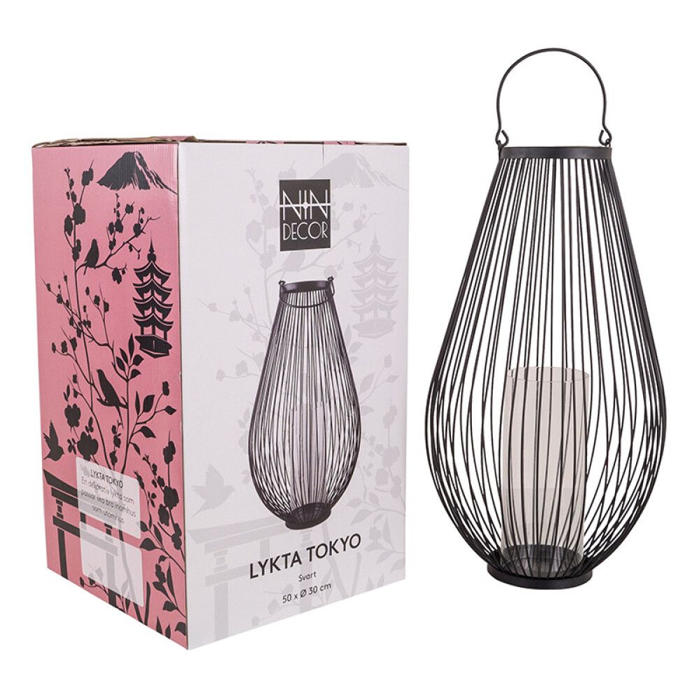 LYKT TOKYO SVART H50 Ø30CM