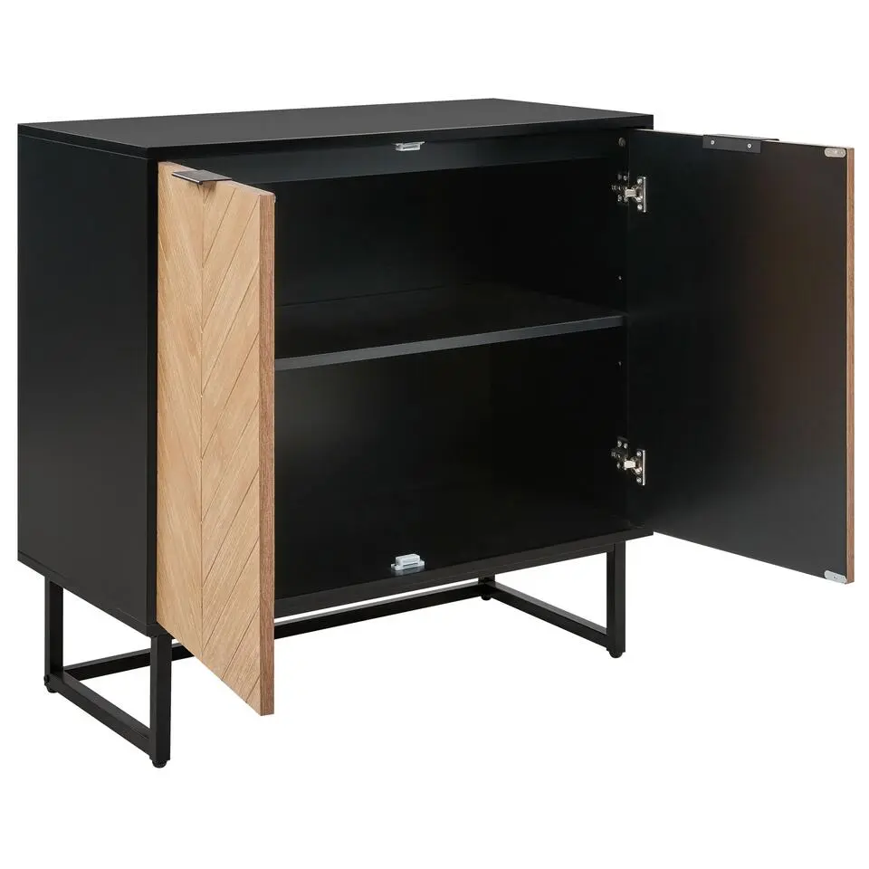 ALASKA - Dressoir - Lichtbruin/Zwart - Hout