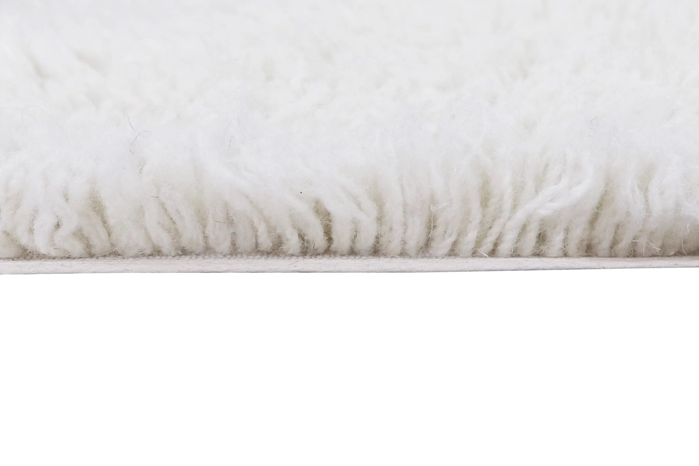 CERCLE POLAIRE - Tapis rond en laine lavable | Blanc