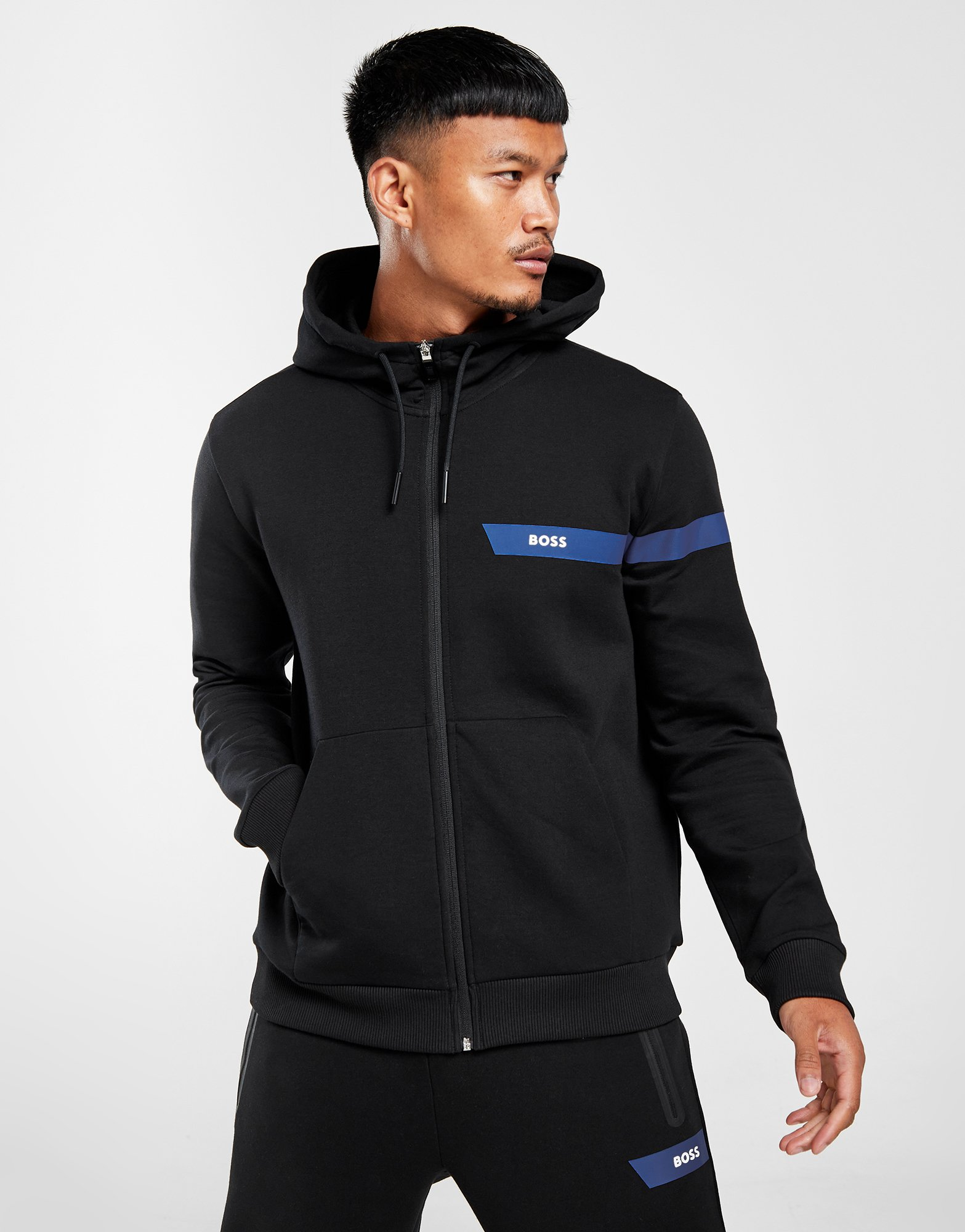 BOSS Sweat à Capuche Stripe Saggy Homme