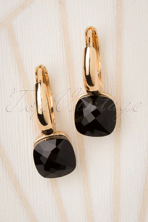 Day&Eve by Go Dutch Label Eleanor oorbellen in zwart en goud