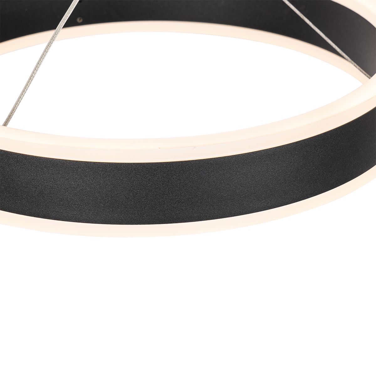 Hanglamp zwart langwerpig incl. LED 3-staps dimbaar 3-lichts - Lyani