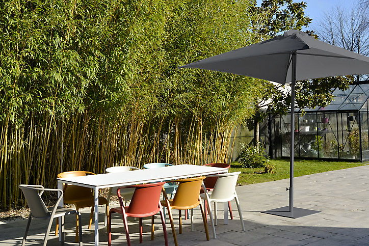 Pied de parasol FLAT acier laqué anthracite