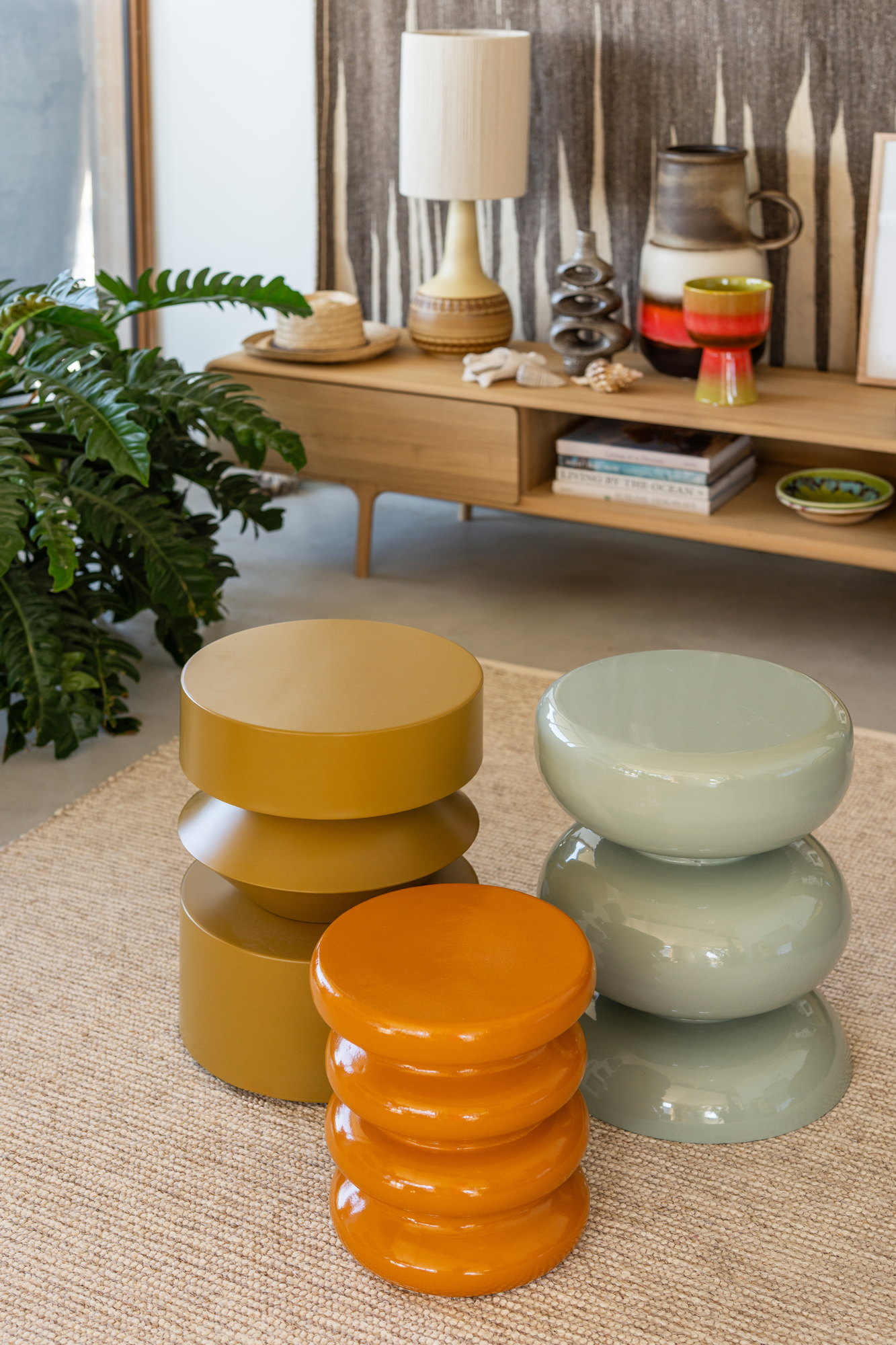 Bijzettafel Mala glossy orange