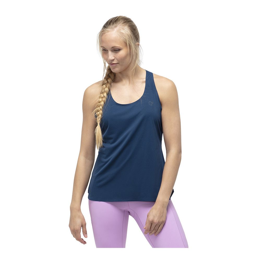 Norrona SINGLET - Débardeur Femme indigo night