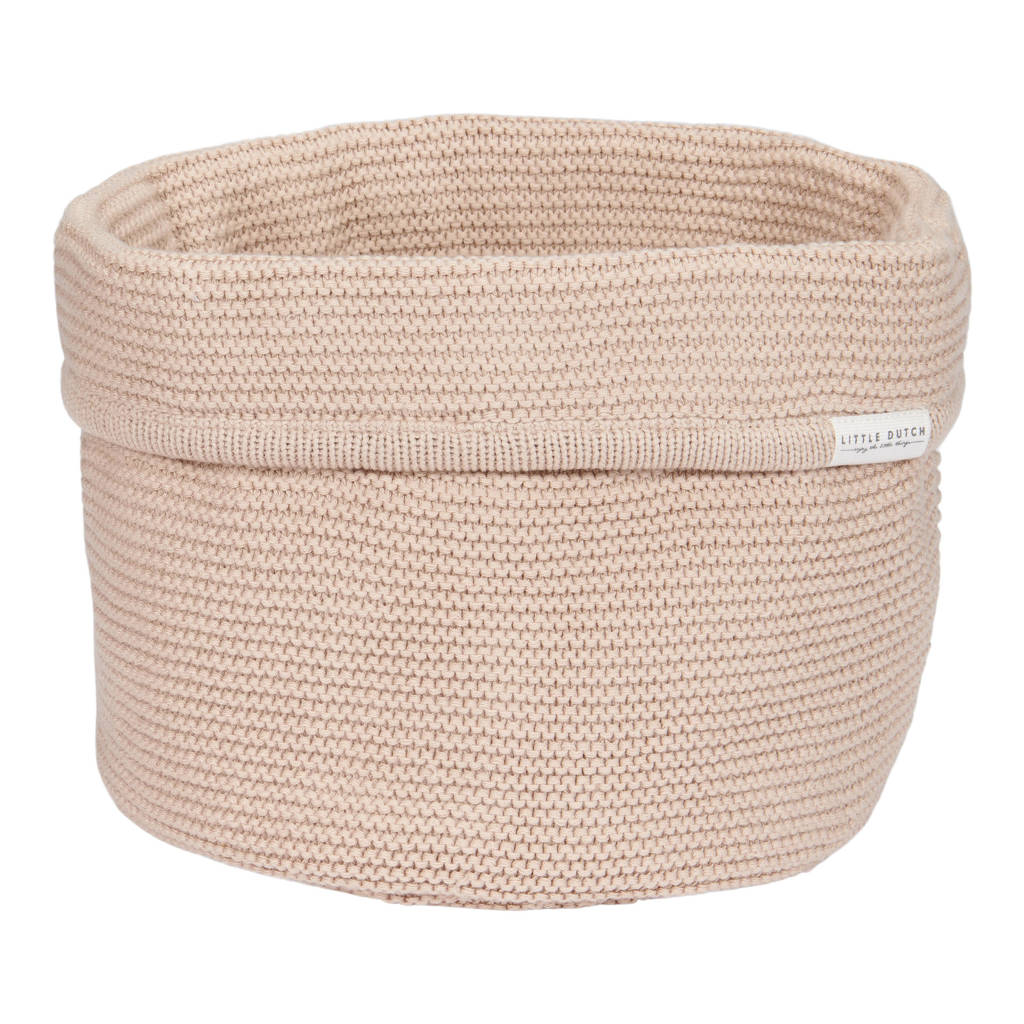 gebreid commodemandje rond Beige