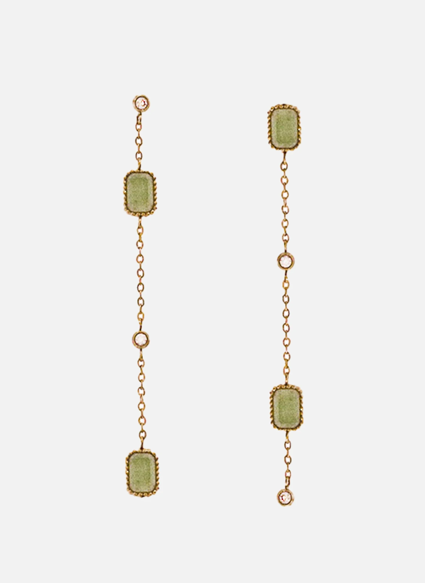 CRONOS - Boucles d'oreilles pendantes cronos | Vert
