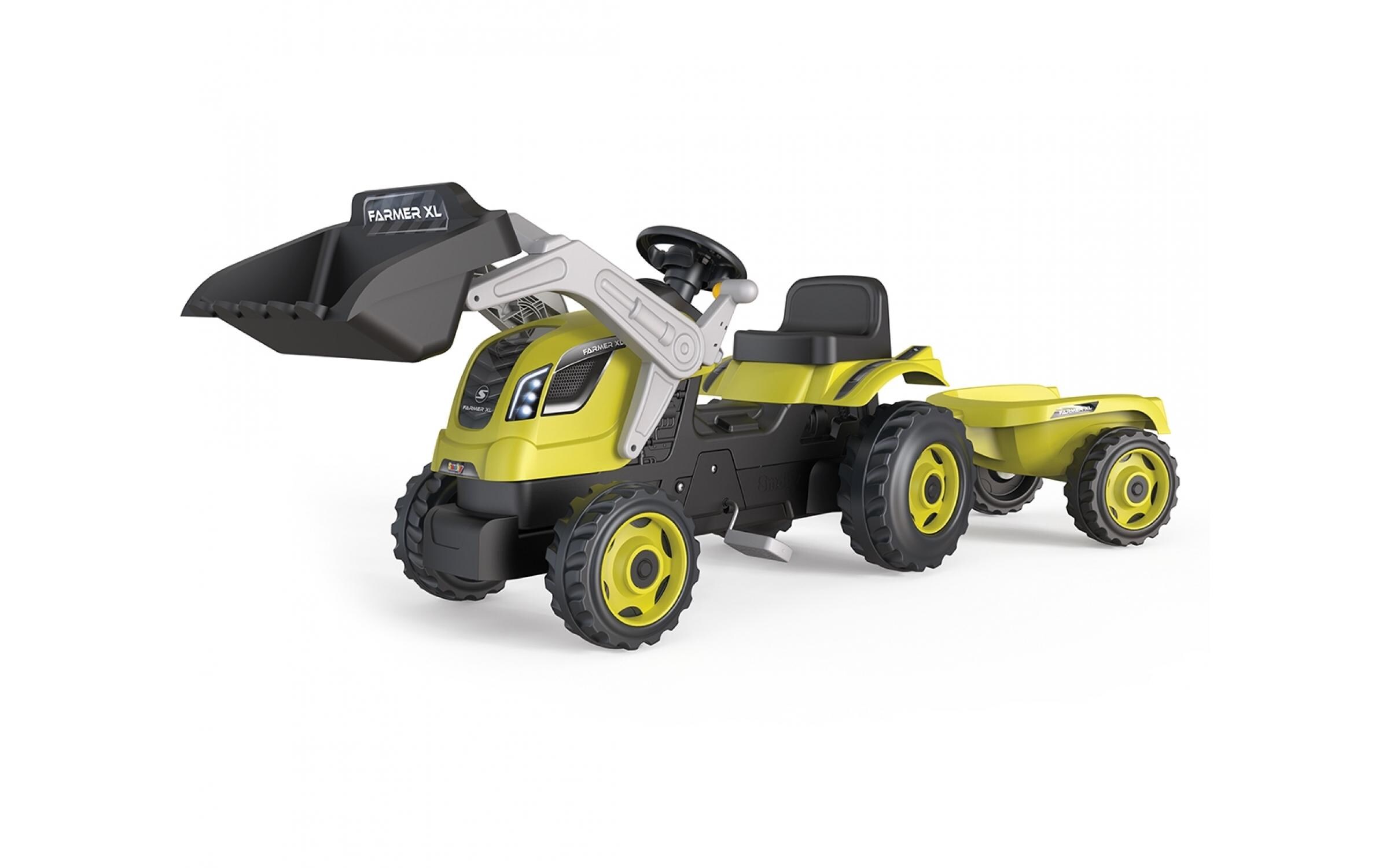 Traktor Farmer Max mit AnhängerBaggerlader für Kinder