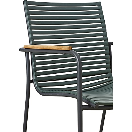 Mood Classic havestol med teak armlæn - skifer grå