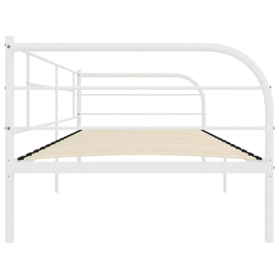 vidaXL - Bedbank - Wit - Metaal - 90x200 cm