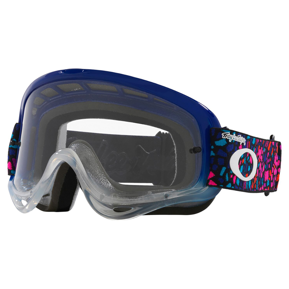 Oakley - Masque O Frame MX Troy Lee Designs Tessel Bleu / Rose / Transparent