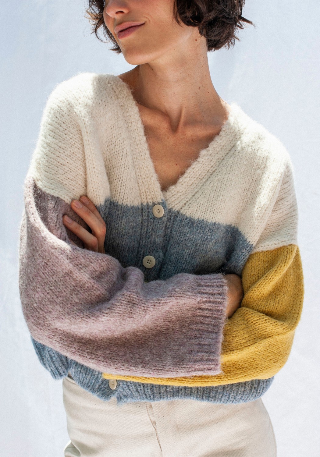 Jungle Folk Cardigan Delta Sky and Sun
